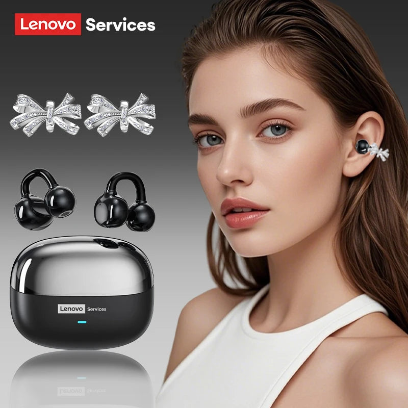Unleash Your Sound with Lenovo LE302 Wireless Ear Clip Earphones - Perfect for Music and Sports with Low Latency HD Calls