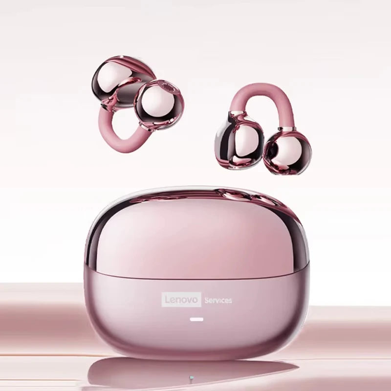 Unleash Your Sound with Lenovo LE302 Wireless Ear Clip Earphones - Perfect for Music and Sports with Low Latency HD Calls